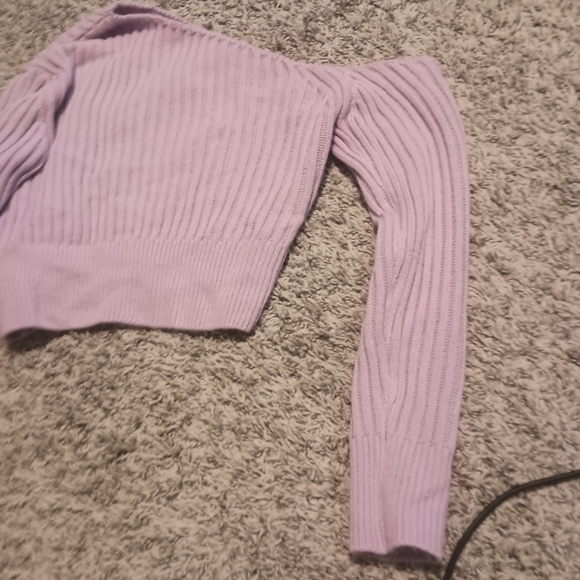 Medium Ribbed Off-Shoulder Sweater - Picture 3 of 7